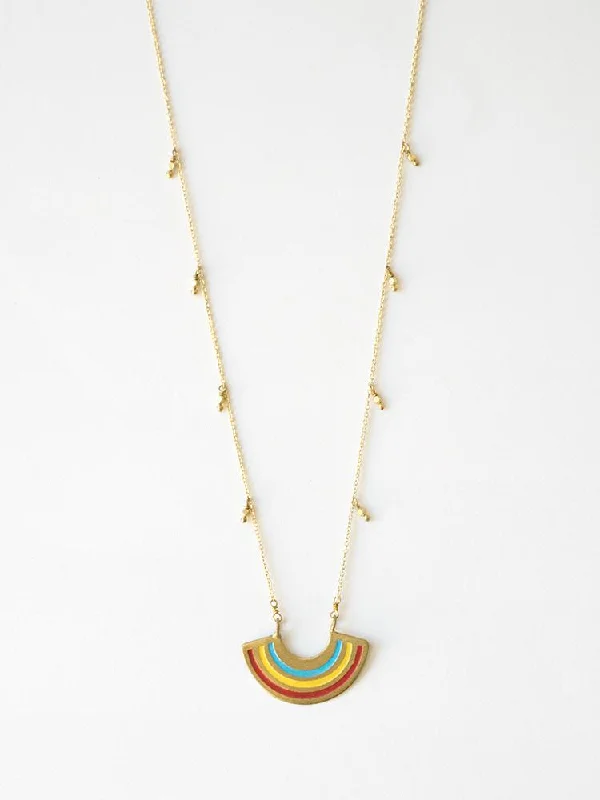 Shop Classic Women's Necklaces & Pendants with a Modern Twist-Petite Rainbow Necklace - Multi Color Shop Classic Women's Necklaces & Pendants with a Modern Twist-Petite Rainbow Necklace - Multi Color