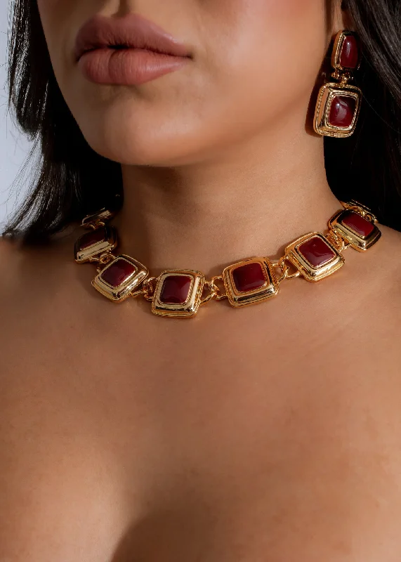 Shop Classic Women's Necklaces & Pendants with a Modern Twist-Regal Essence Necklace Red Shop Classic Women's Necklaces & Pendants with a Modern Twist-Regal Essence Necklace Red