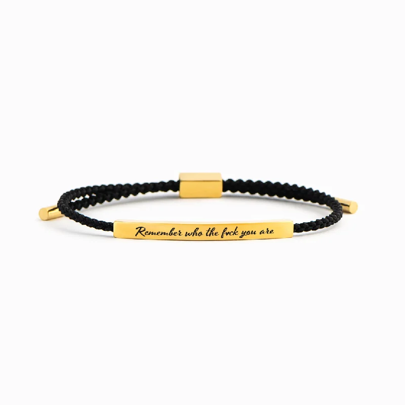 Large Crystal Bangles for Women-Remember Who The F♡ck You Are Motivational Tube Bracelet Large Crystal Bangles for Women-Remember Who The F♡ck You Are Motivational Tube Bracelet