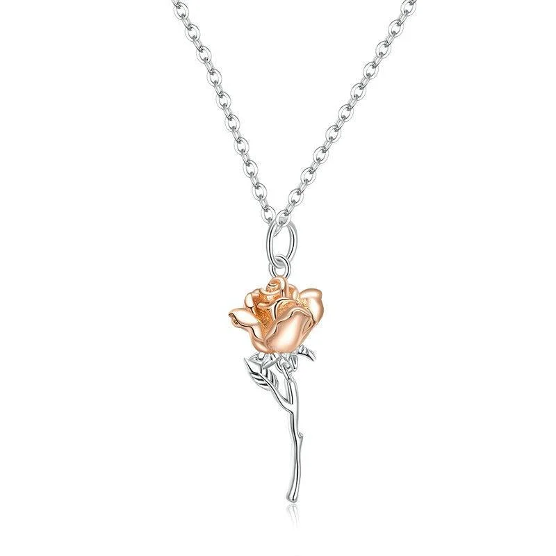 Shop Classic Women's Necklaces & Pendants with a Modern Twist-Rose Flower Necklace Birthday Gifts Shop Classic Women's Necklaces & Pendants with a Modern Twist-Rose Flower Necklace Birthday Gifts