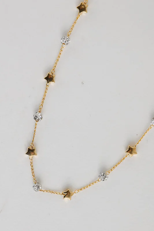 Shop Classic Women's Necklaces & Pendants with a Modern Twist-Rosie Gold Star + Rhinestone Charm Necklace Shop Classic Women's Necklaces & Pendants with a Modern Twist-Rosie Gold Star + Rhinestone Charm Necklace