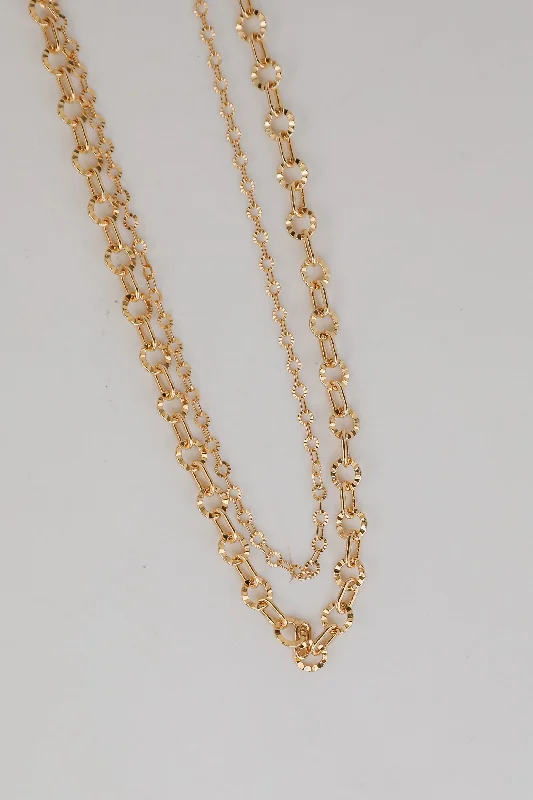 Shop Classic Women's Necklaces & Pendants with a Modern Twist-Sadie Gold Layered Chain Necklace Shop Classic Women's Necklaces & Pendants with a Modern Twist-Sadie Gold Layered Chain Necklace