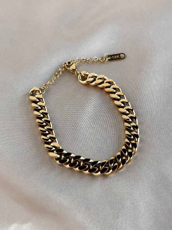 Stylish Beaded Bangle Bracelets for Women-Thick Chain Bracelet