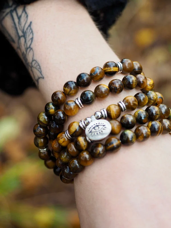 Shop Classic Women's  Necklaces & Pendants with a Modern Twist-Tijgeroog Mala