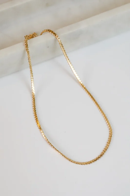 Shop Classic Women's Necklaces & Pendants with a Modern Twist-Veronica Gold Chain Necklace Shop Classic Women's Necklaces & Pendants with a Modern Twist-Veronica Gold Chain Necklace